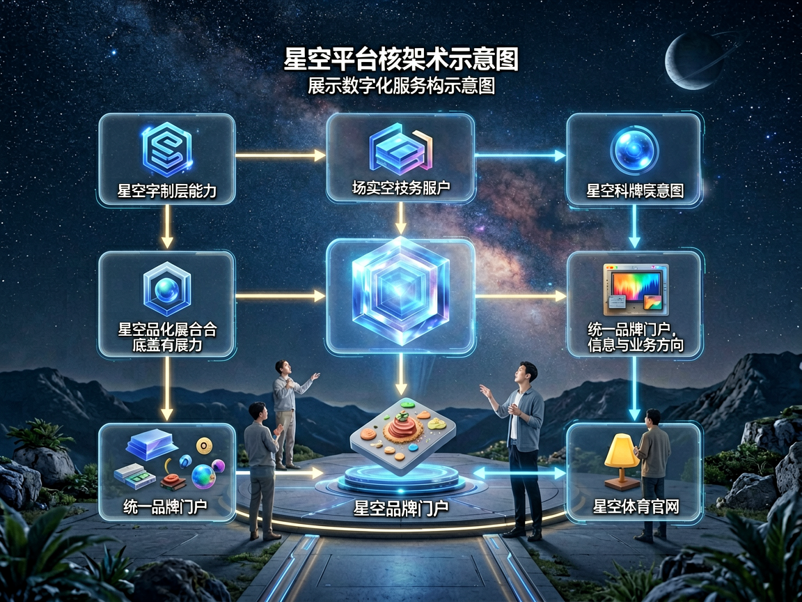 星空平台核心技术架构示意图，展示数字化服务底层能力